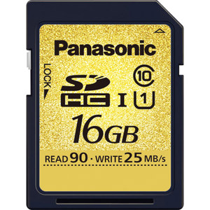 Panasonic UHS-1 Class 10 16GB SDHC Memory Card RP-SDU16GU1K