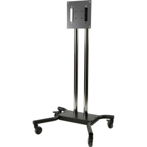 Peerless Black Flat Panel Cart with Black Posts for 32-65