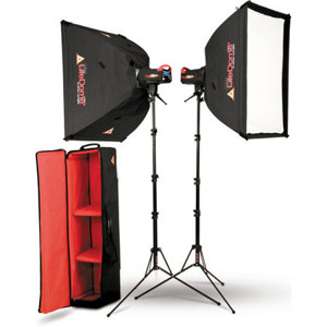  Photoflex FlexFlash 400 Watt 2 Light Kit with 2 XT-2MLD293 Medium LiteDomes, 2 x LS-2210 LiteStands, 2 x Type S OctoConnectors, Carry Case 