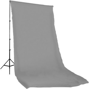  Photoflex Solid Color Series, 10x20' Dyed Muslin Background, Solid Grey Color. 