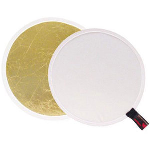  Photoflex Litedisc 32" Circular Collapsable Disc Reflector, Soft Gold / White 