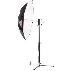  Photoflex ShoeMount/SpeedLight Umbrella Kit with AC-BSWCP Multi-Clamp, LS-B2200 LiteReach LiteStand 
