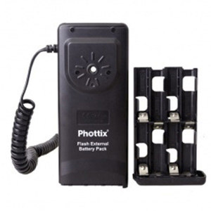  Phottix Flash External Battery Pack for Canon (Uses 8 AA Batteries) 