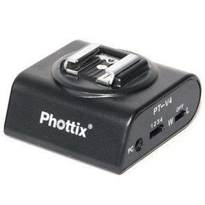  Phottix Aster PT-V4 Wireless Flash Trigger for Off-Camera Flashes and Studio Lights, Receiver Only 