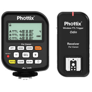 Phottix Odin Wireless TTL Flash Trigger for Canon TX/RX Set, Black: Picture 1 regular
