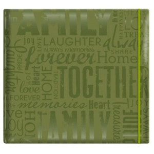 MBI Embossed Gloss Expressions 12x12in Scrapbook, Green: Picture 1 regular