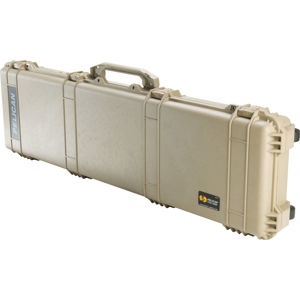  Pelican 1750 Travel Vault, 50" Watertight Weapons Case with Foam Insert & Wheels - Desert Tan 