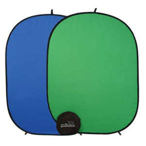 Photogenic Chameleon Chroma Key, Reversable 57x77" Green / Blue Collapsible Disc Background, with Bag. (CH57) 