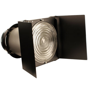  Photogenic PL5R-FRES 5" Vented Conical Reflector with Fresnel Glass Lens and 2 Panel Barn Doors 