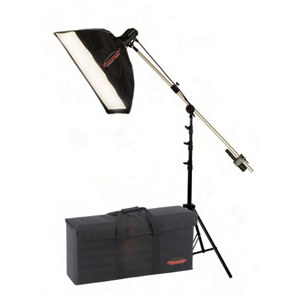  Photogenic StudioMax III AC Traveling Hair Light Boom Arm Kit, with 1 AKC 320 Constant-Color Monolight, 1 HD Stand, 1 Boom Arm, 1 10x24" Soft Box. (AKC25K) 