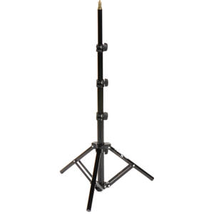  Photogenic 3' Air Cushioned, Heavy Duty Backlight Stand with 5/8" Mounting Stud, 3 Section with 2 Risers, Chrome. (TALS3) 