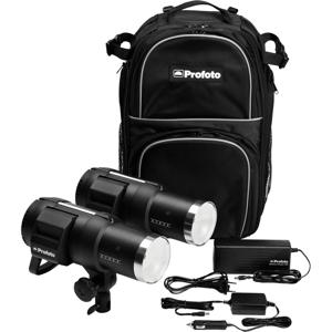  Profoto B1 500 Air Battery-Powered 2-Light Location Kit, Includes 2x B1 500 AirTTL Battery Powered Flash, Battery Charger, Car Charger, Backpack M 