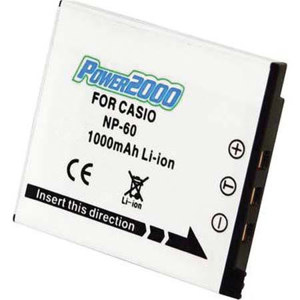Image :  Power2000 NP-60 Replacement Lithium-Ion Rechargeable Battery 3.6v 900mAh for Fujifilm FinePix Digital Cameras 
