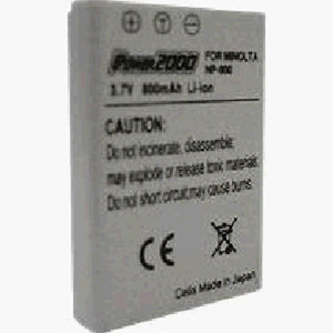 Image :  Power2000 NP-900 Replacement Lithium-Ion Rechargeable Battery 3.7v 800mAh for Select Minolta Digital Cameras 