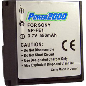 Image :  Power2000 NP-FE1 Replacement 3.6v 550mAh Lithium Ion Battery for Sony Digital Camera Battery 