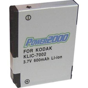 Image :  Power2000 KLIC-7002 Replacement Lithium-Ion Rechargeable Battery 3.7v 600mAh forV530 amp; V603 Kodak Digital Cameras 