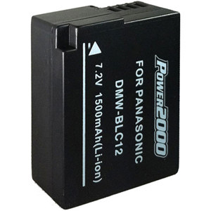 Image :  Power2000 DMW-BLC12 Replacement Lithium Ion Battery 7.2v 1500 mAh for Panasonic Digital Cameras 