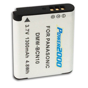 Image :  Power2000 DMW-BCN10 Replacement Lithium Ion Battery 3.7v 1300 mAh for Panasonic Digital Cameras 