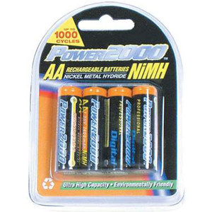 Power2000 XP4AA AA Rechargeable Batteries NiMH, 2900mAh: Picture 1 regular