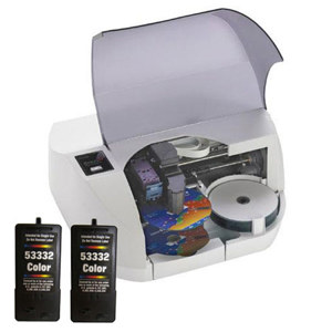  Primera Technology Bravo SE CD/DVD Disc Inkjet AutoPrinter, 20 Disc Capacity - Bundle - with Color Ink Cartridge 