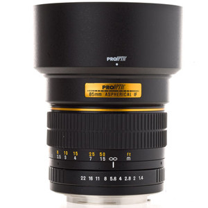  ProOptic 85mm f/1.4 Telephoto Manual Focus Lens for Canon EOS Mount SLR Cameras 
