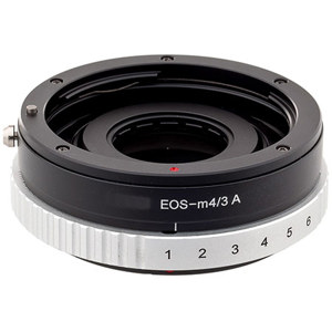  ProOptic Lens Adapter with Adjustable Diaphragm, Canon EOS Lens to Micro 4/3 Body Mount - MFT 