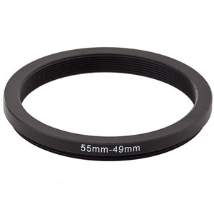  Adorama Step-Down Adapter Ring 55mm Lens to 49mm Filter Size 