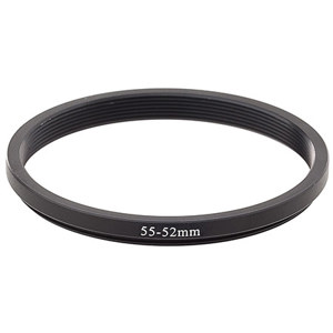  Adorama Step-Down Adapter Ring 55mm Lens to 52mm Filter Size 