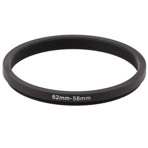  Adorama Step-Down Adapter Ring 62mm Lens to 58mm Filter Size 