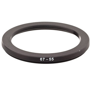  Adorama Step-Down Adapter Ring 67mm Lens to 55mm Filter Size 