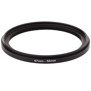  Adorama Step-Down Adapter Ring 67mm Lens to 58mm Filter Size 
