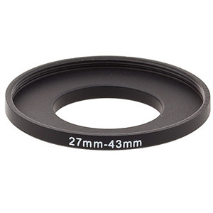 ProOptic Step-Up Adapter Ring 27mm Lens to 43mm Filter Size 