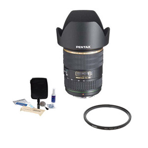  Pentax SMCP-DA 16-50mm f/2.8 ED-AL (IF) SDM Af Lens Kit, U.S.A. with Tiffen 77mm UV Wide Angle Filter, , Professional Lens Cleaning Kit 