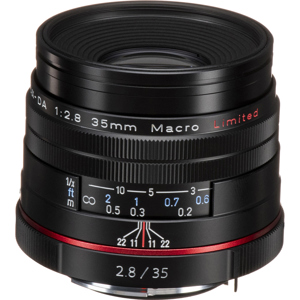  Pentax SMCP-DA 35mm f/2.8 HD Macro Limited Lens - Black, U.S.A. Warranty 