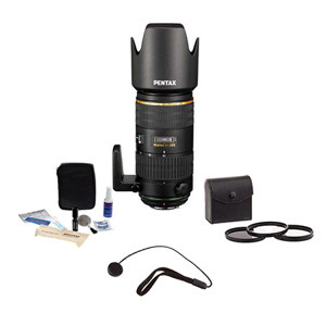  Pentax SMCP-DA 60-250mm f/4 ED (IF) SDM AF Telephoto Zoom Lens - Bundle - with 67mm Filter Kit, Lens Cap Leash, Professional Lens Cleaning Kit, 
