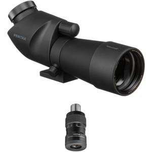  Pentax PF-65ED-A II Angled 65mm ED Spotting Scope with 20-60x Zoom Eyepiece & Case 