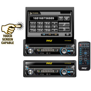 Pyle PLTS78DUB 7" Single DIN In-Dash Detachable Motorized Touch Screen TFT/LCD Monitor PLTS78DUB