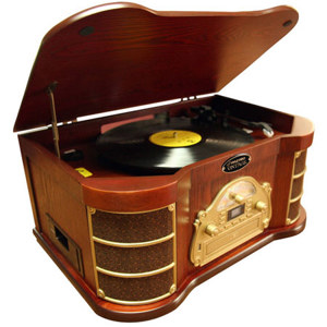 Pyle PTCDS2UI Classical Turntable with AM/FM Radio: Picture 1 regular