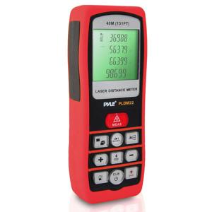  Pyle PLDM22 Handheld Laser Distance Meter with Backlit LCD Display, Direct/Indirect, Volume, Area Measuring 