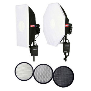  Quantum QF77 Honeycomb Grid Set for Qflash & Qflash Trio Flashes - Bundle With  QF75 26" Octagon Softbox,  QFR76 10x24" Strip Softbox 