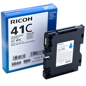 Ricoh GC41 Print Ink Cartridge for SG 3110DNw & SG 3110DN Printers, Cyan 