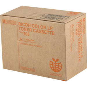  Ricoh Type 105 Yellow Toner Cartridge, Yields 10000 Pages 