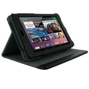 rooCASE Multi-Angle Vegan Leather Folio Case Cover RC-NEXUS7-MA-BK