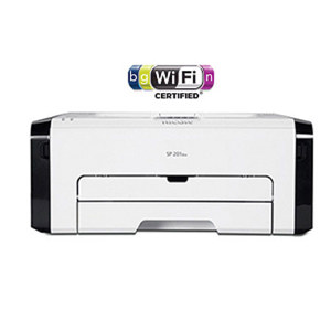  Ricoh SP 201Nw Black & White Laser Printer, 23ppm Print Speed, 1200x600 dpi, 151 Sheets Paper Capacity, USB 2.0/Ethernet/Wi-Fi 