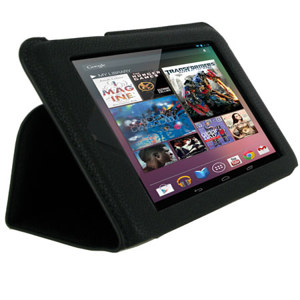 rooCASE Ultra-Slim Vegan Leather Folio Case RC-NEXUS7-US-BK