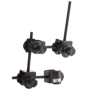  Adorama 2" Clamp with 6" Metal Rod and 3/8" Diameter for 3/8" Hole - Pack of Four (4) 