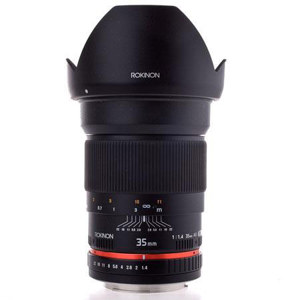  Rokinon 35mm f/1.4 Manual Focus Lens for Sony DSLR Cameras 