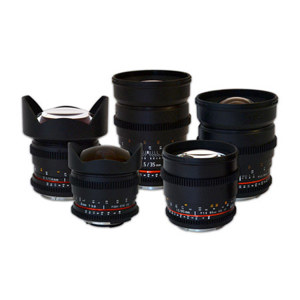  Rokinon 5 Cine Lens Kit For Canon EF (8mm T3.8, 14mm T3.1, 24mm T1.5, 35MM T1.5, 85MM T1,5) 