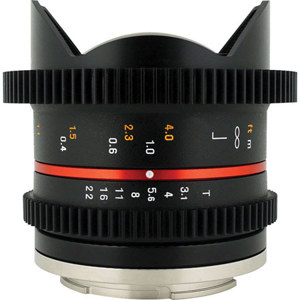  Rokinon 8mm T/3.1 Fisheye II Cine Lens for Samsung NX Cameras 