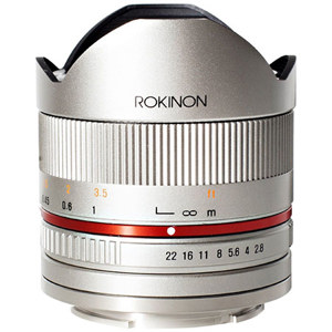  Rokinon 8mm f/2.8 Series 2 UMC Fisheye Lens for Samsung NX Mount, Silver 